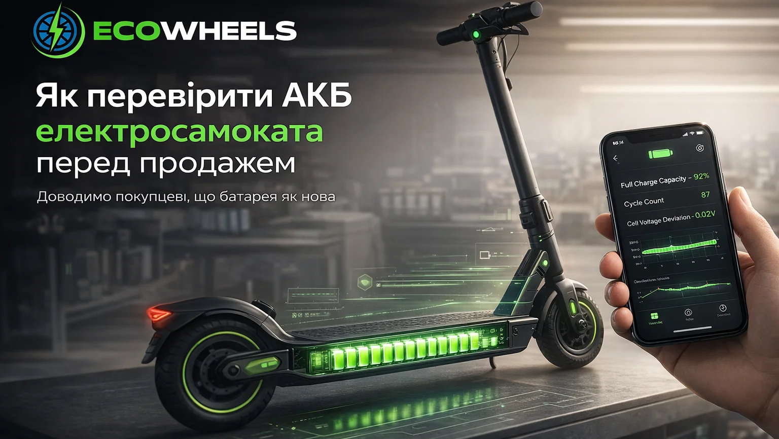 Як перевірити АКБ електросамоката перед продажем: доводимо покупцеві, що батарея як нова